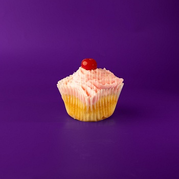White Chocolate Cherry Cupcake